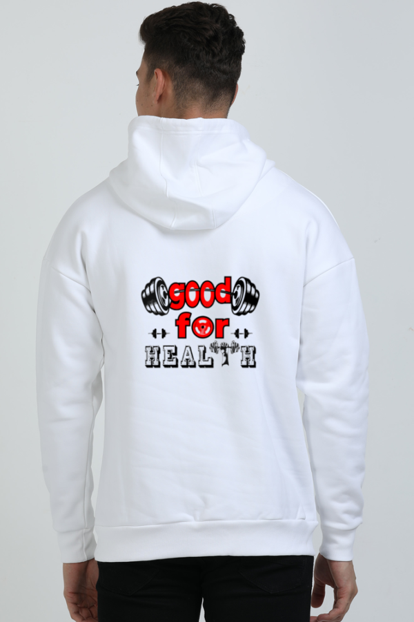"Good for Health" Graphic  Full Back Printed Hoodie - Image 6