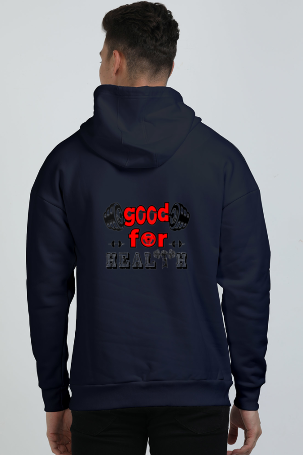 "Good for Health" Graphic  Full Back Printed Hoodie - Image 4
