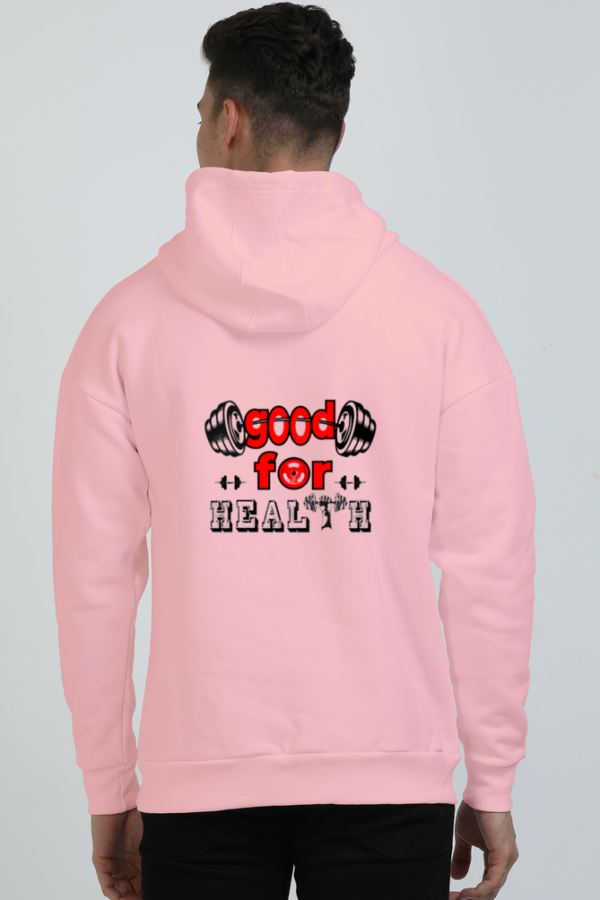 "Good for Health" Graphic  Full Back Printed Hoodie - Image 2