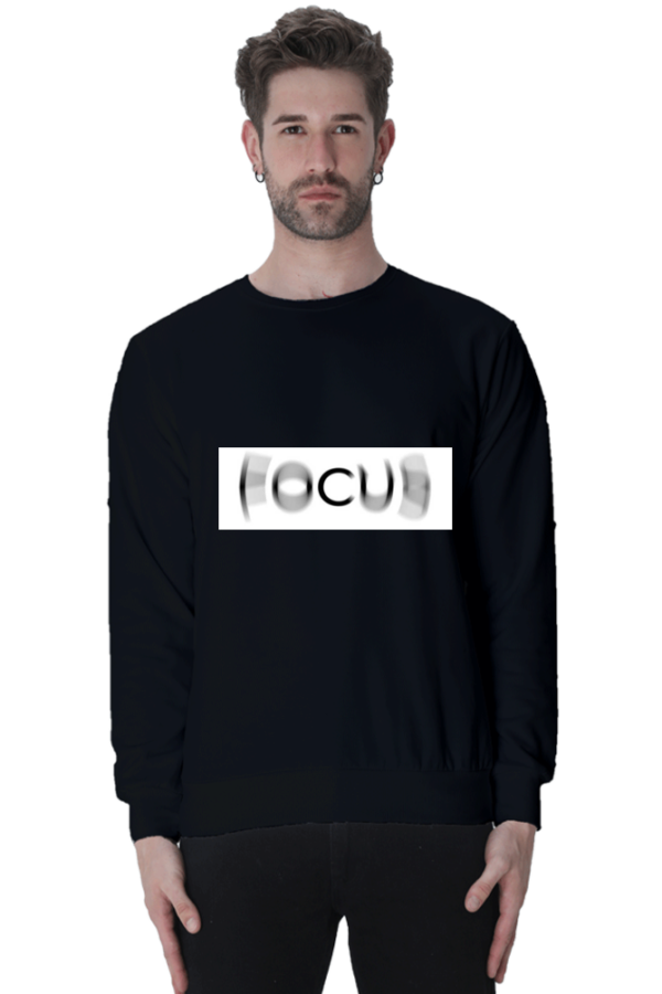 "Focus" Optical Illusion  Style Printed Sweatshirt - Image 2