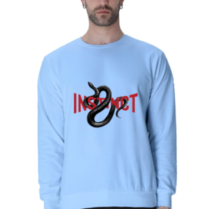 Instinct" Snake Printed Graphic Full Sleeve T Shirt | sweat & stain free, summer fabric