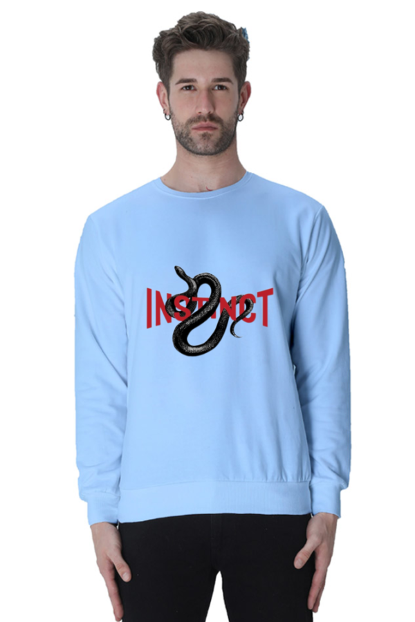 Instinct" Snake Printed Graphic Full Sleeve T Shirt | sweat & stain free, summer fabric