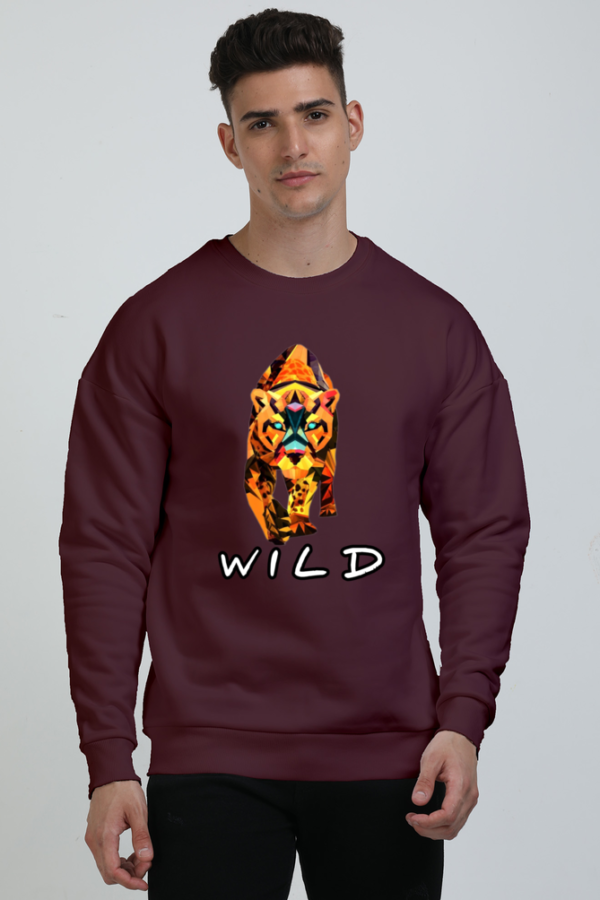 "Wild" Tiger Graphic  Printed Sweatshirt - Image 2