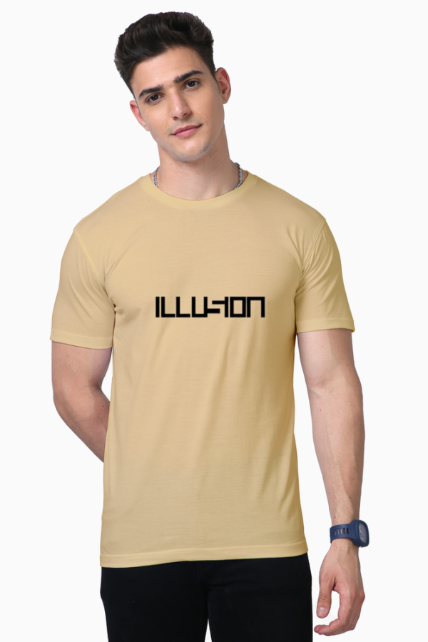 Classyfad "ILLUSION" Printed T-Shirt – Premium Cotton | Minimal Street Style | Multiple Sizes | No Fade, No Sweat & No Stain