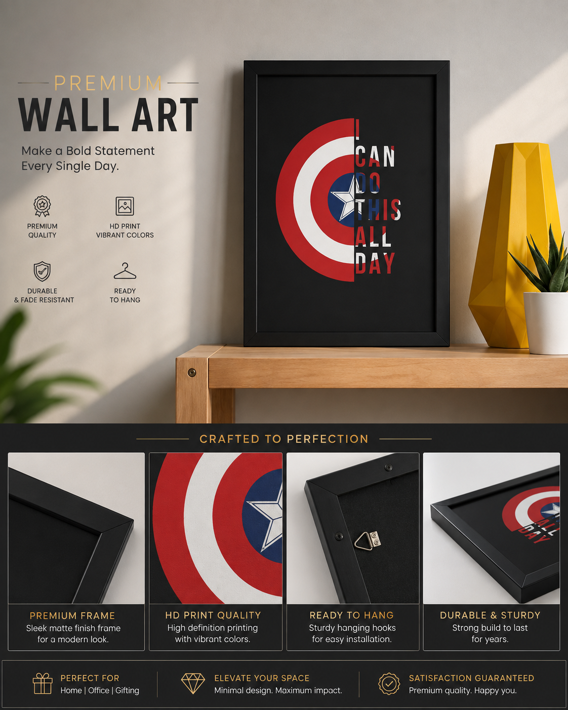 framed poster I can do this all day framed poster wall art premium showcase